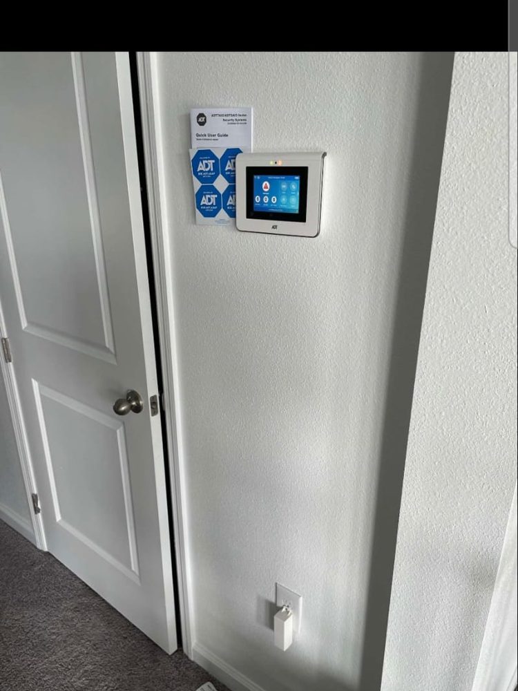 ADT security panel installed