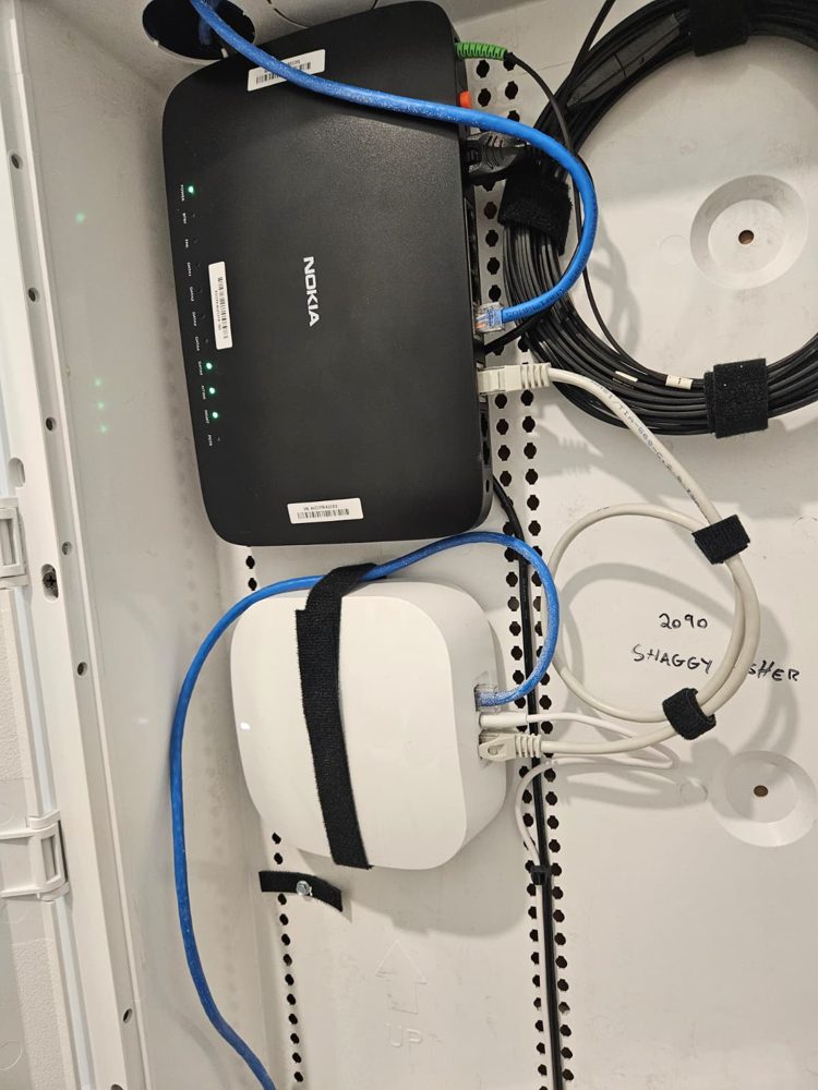 Router and access point in structured panel